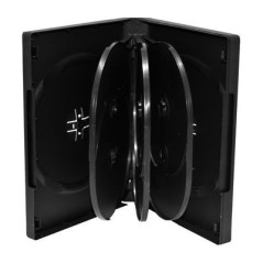 MediaRange Boîtier DVD pour 8 disques, 27 mm, coloris noir