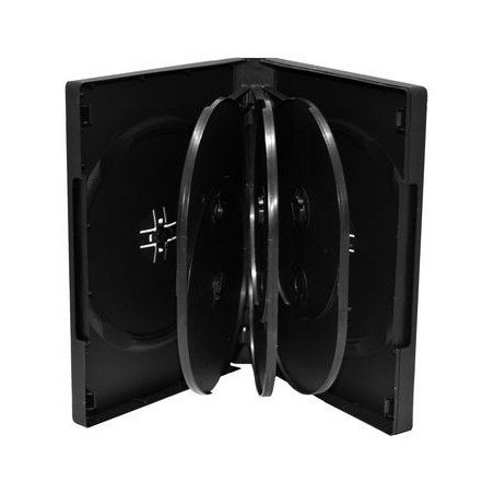 MediaRange Custodia DVD per 8 dischi, 27 mm, colore nero