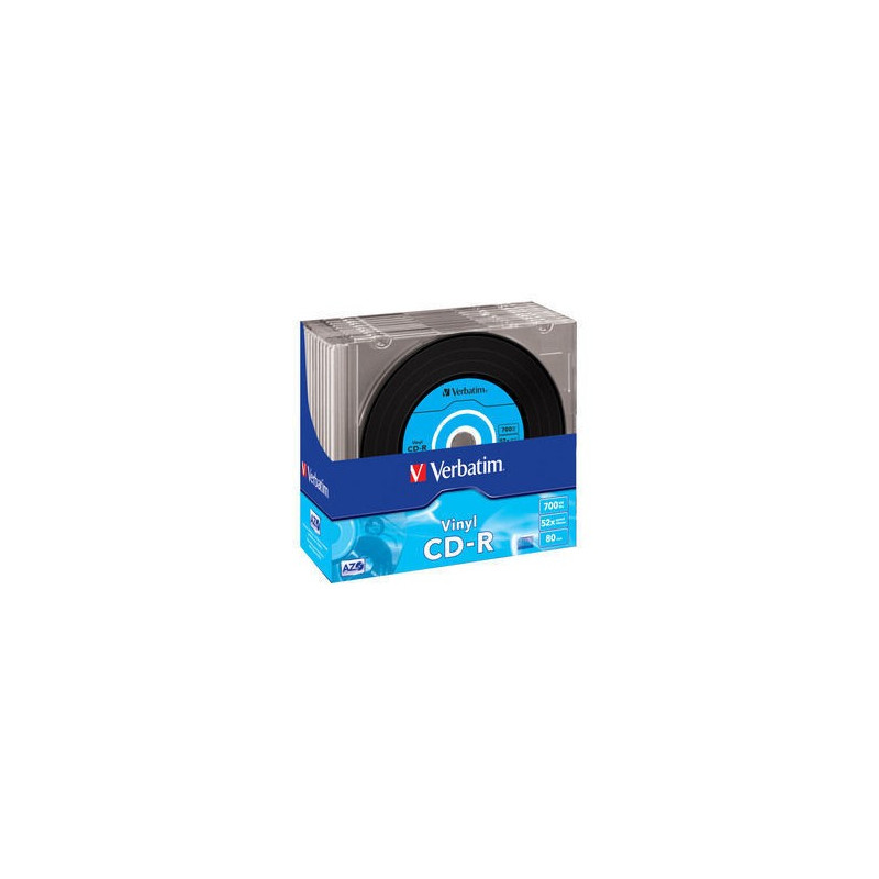 Verbatim Vinyl-CD-R AZO 80min/700MB/52x Pack 10