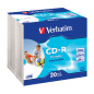 Verbatim CD-R AZO 700MB/52x imprimível, caixa slim pack 20