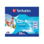 CD-R 52x 700MB Verbatim AZO Printable Caja Slim pack 20 uds