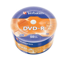 Verbatim DVD-R AZO 4,7 Go 16X surface argent mat Shrink 50