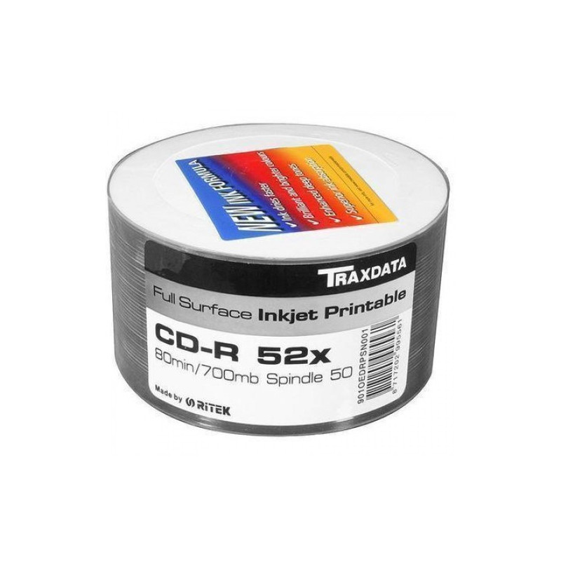 CD-R 52X Ritek Imprimable surface intégrale spindle 50 pcs