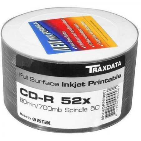 CD-R 52X Ritek Stampabile su tutta la superficie campana 50 pz.