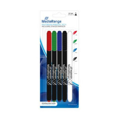 MediaRange CD/DVD/Blu-ray-Marker mit Löschstift – 5er-Set