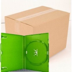 Amaray Boîtier DVD pour 1 disque, 14 mm, coloris vert