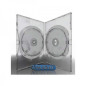 Pack 50 Amaray 14mm custodia DVD per 2 dischi con clip, trasparente