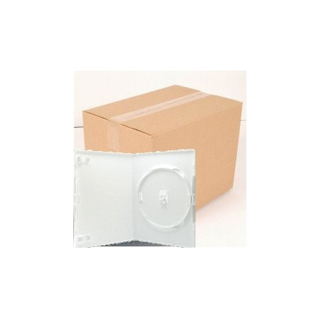 Pack 50 Amaray 14mm boîtier DVD pour 1 disque avec clips, blanc