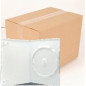 Pack 50 Amaray 14mm boîtier DVD pour 1 disque avec clips, blanc