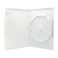 Amaray Caixa de DVD para 1 disco, 14 mm, cor branca
