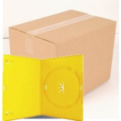 Amaray Custodia DVD per 1 disco, 14 mm, colore giallo