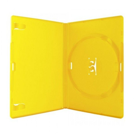 Pack 50 Amaray 14mm DVD-Hülle für 1 Disc mit Clips, Gelb
