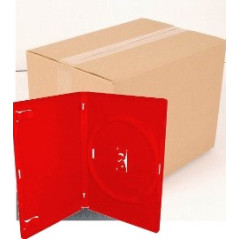 Amaray Custodia DVD per 1 disco, 14 mm, colore rosso