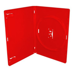 Pack 50 Amaray 14mm DVD-Hülle für 1 Disc mit Clips, Rot