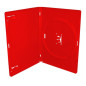 Pack 50 Amaray 14mm caja DVD para 1 disco con clips, roja
