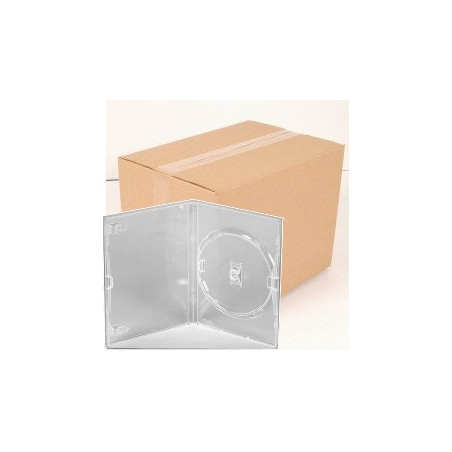 Pack 50 Amaray DVD Case for 1 disc, 14mm, with clips, transparente