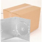 Pack 50 Amaray 14mm caixa DVD para 1 disco com clips, transparente