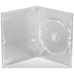 Pack 50 Amaray 14mm Caixa DVD para 1 disco with clips, Transparente