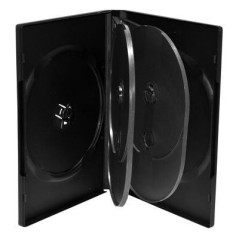 Pack 5 MediaRange DVD Case for 6 disc, 22mm, black