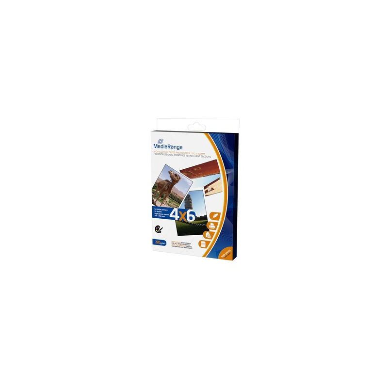 MediaRange Papel Tarjeta Foto Brillante 220 G/m2 Pack 50 uds 100x150mm