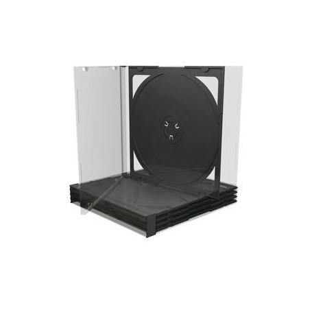 Pack 5 MediaRange CD-Jewelcase für 2 Discs, 10,4mm, schwarzes Tray
