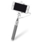MediaRange Bastone selfie universale per smartphone, con cavo, bianco/grigio