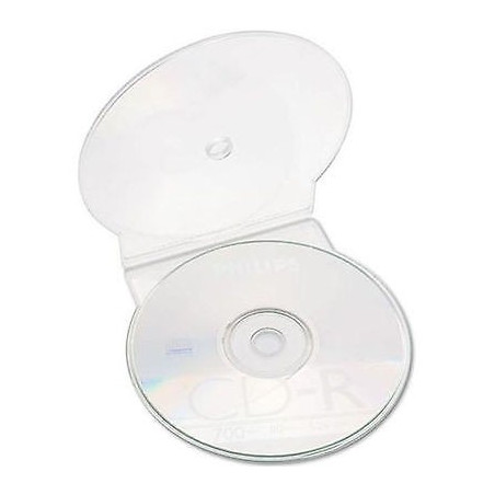 MediaRange 15-Pack Shellcase for 2 Discs, with holes for ring-binders, transparent