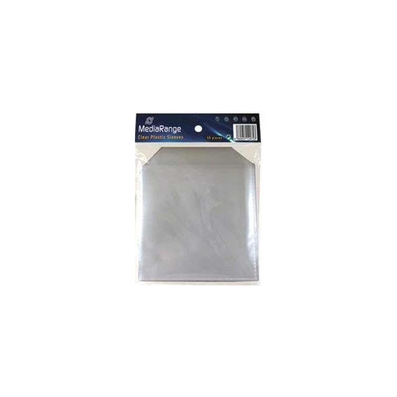 Pack 50 - buste di plastica singole MediaRange per mini CD/DVD 100% trasparenti