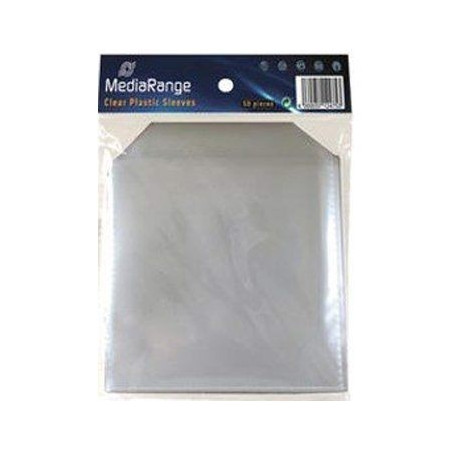 Pack 50 - Fundas Plastico MediaRange para MINI CD / DVD individuais 100% Transparentes