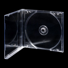 CD jewel case for 1 disc, 10.4 mm, transparent – pack of 200