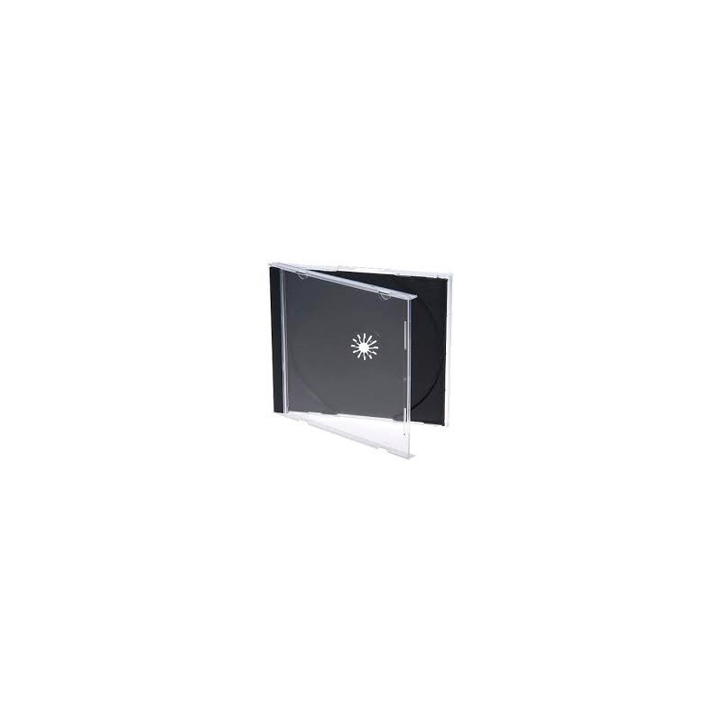 Alta calidad - 10,4mm - caja CD Jewelcase para 1 disco, bandeja negra