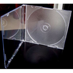 CD Slimcase for 1 disc, 5.2mm, bandeja frosted/transparent