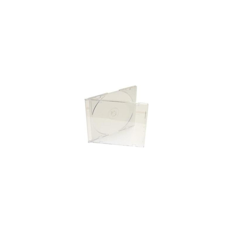 Boîtier CD slim pour 1 disque, 5,2 mm, coloris transparent