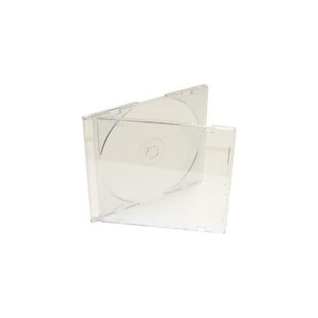 Pack 100 - caja CD Slimcase 5,2mm para 1 CD/DVD transparente