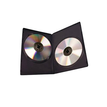 Custodia DVD standard 14mm per 2 DVD nera