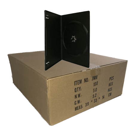 DVD-Slimcase, 7 mm, schwarz – 100er-Pack | DVDi.fr