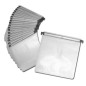 Fundas con barra de plástico para maletas DJ, para 2 discos, blancas, pack 20 Fundas con barra de plástico para maletas DJ, para 2 discos, blancas, pack 20