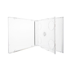 MediaRange CD Jewelcase para 2 discos, 10.4mm, transparent tray, Pack 5