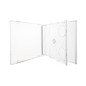 MediaRange Boîtier CD Jewelcase pour 2 disques, 10,4mm, plateau transparent, pack 5