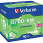 Verbatim CD-RW Serl 700MB 12X superficie resistente a arañazos Jewelcase pack 10