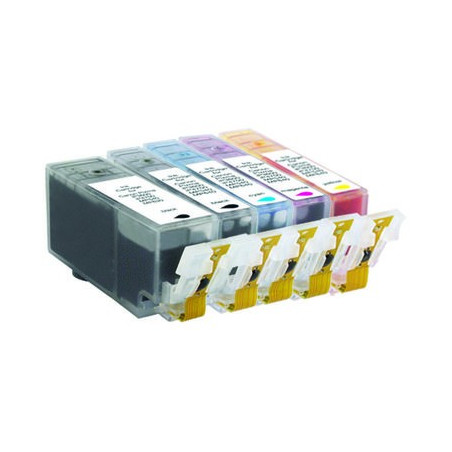 MediaRange Tintenpatronen für Canon® PGI-525 und CLI-526 Serie, mit Chip, 5er-Set