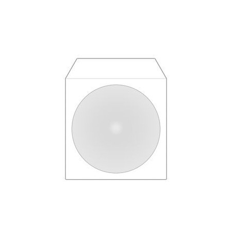 MediaRange Papierhüllen für Mini CD/DVD (8cm) mit Klappe und Fenster, 50 Stk.