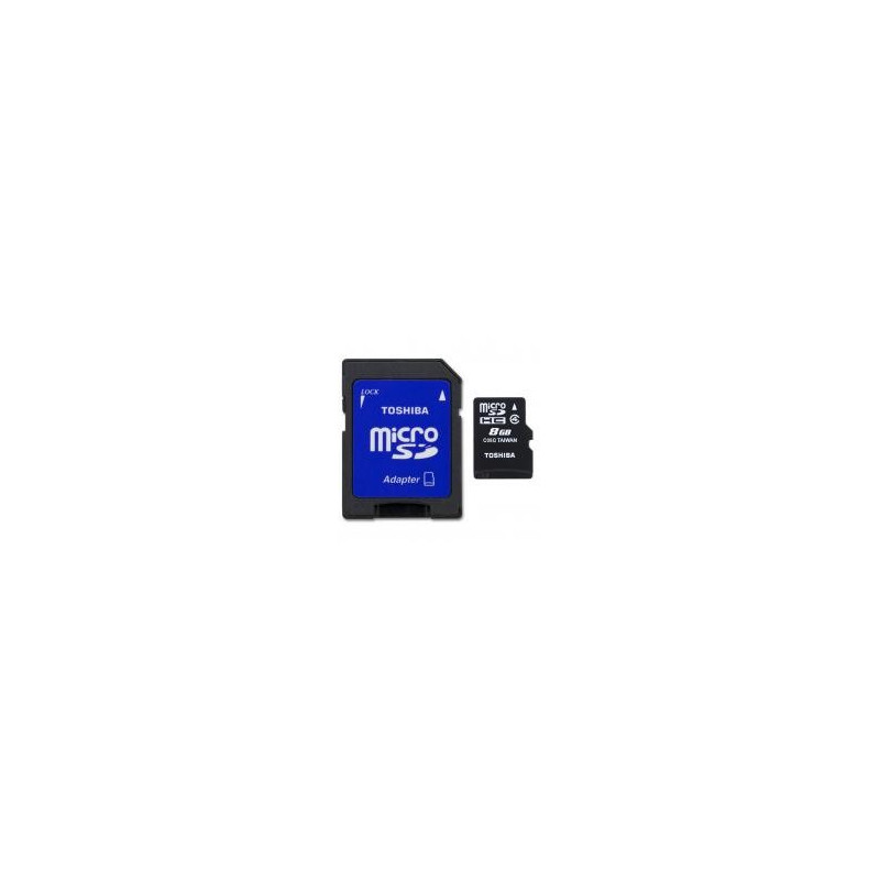 Toshiba Micro SDHC 8 Go Classe 4 + adaptateur SD