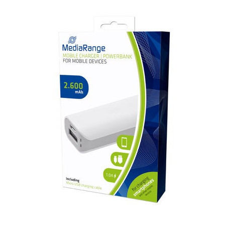 MediaRange Cargador portátil | powerbank 2.600 mAh