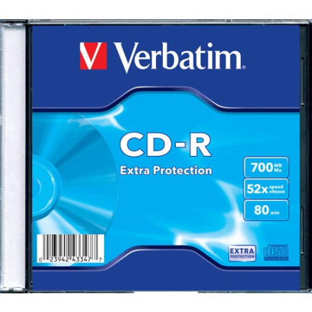 Verbatim CD-R 700MB 52X Superficie extra protezione Slimcase pack 1