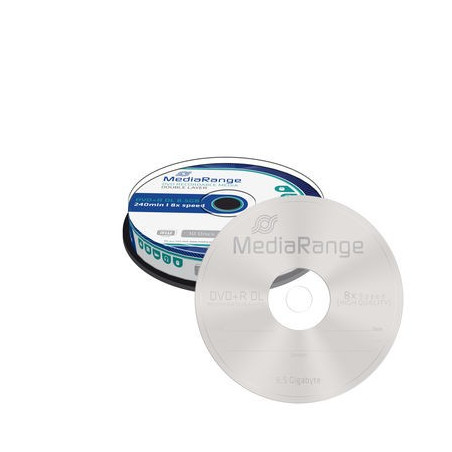 MediaRange DVD+R Double Layer 8.5GB 240min 8x speed, Cake 10