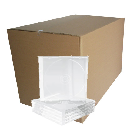 Pack 100- CD Slimcase 5,2mm para 1 CD/DVD Branca