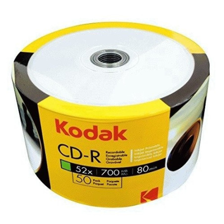 Kodak CD-R 52X Inkjet vollflächig bedruckbar 80min/700MB K1230150