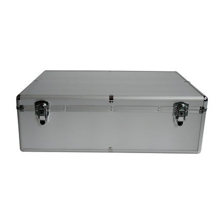 MediaRange Media storage case for 1.000 discs, aluminum look, with hanging sleeves, silver