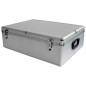 MediaRange Media storage case for 1.000 discs, aluminum look, with hanging sleeves, silver